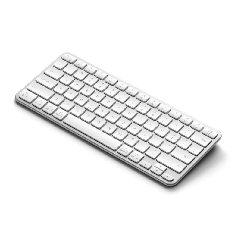 Satechi Slim EX1 Teclado Bluetooth para tres dispositivos con conmutador de modo Mac/Windows (Plata)