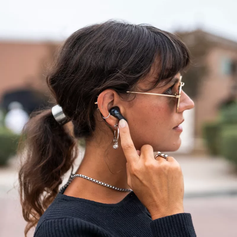 JLab Epic Pods auriculares True Wireless ANC con cancelación activa de ruido híbrida, Bluetooth 5.3, IP55, 50h de autonomía, negro