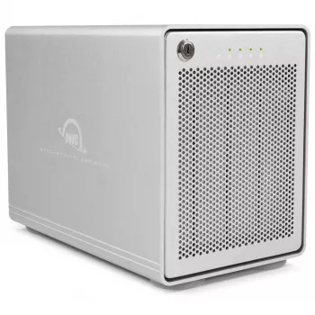 OWC Mercury Elite Pro Quad - Carcasa HDD - 2,5/3,5 pulgadas - Serial ATA III - USB 3.1 Gen 2 Type-C - Plata