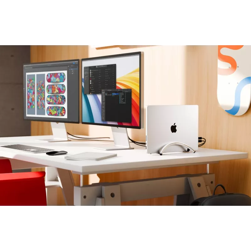 Twelve South BookArc Flex Soporte vertical para portátil para MacBook - Cromo