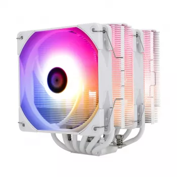 Ventilador de CPU de aire Thermalright Peerless Assassin 120 White ARGB de doble torre, 6 heatpipes, 2 ventiladores PWM de 120mm, 265W TDP, LGA1700/AM5