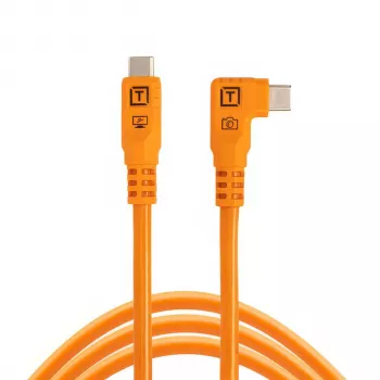 Tether Tools TetherPro USB-C Optima 10G Right-Angle naranja 3m