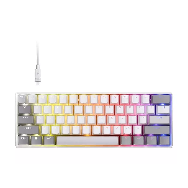 CORSAIR CLIPPER PRO MINI 60 teclado gaming Hall Effect blanco