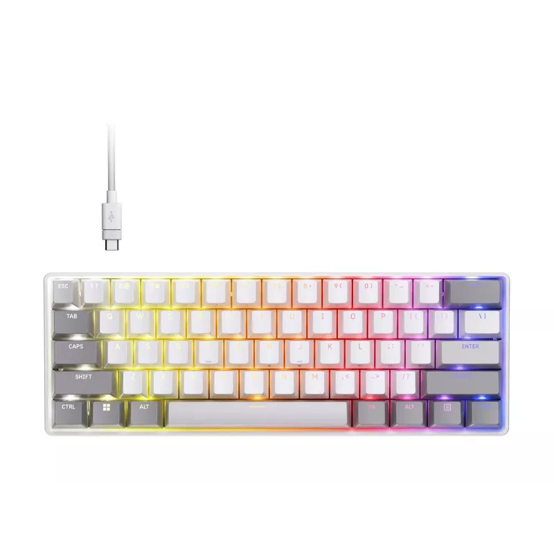 CORSAIR CLIPPER PRO MINI 60 teclado gaming Hall Effect blanco