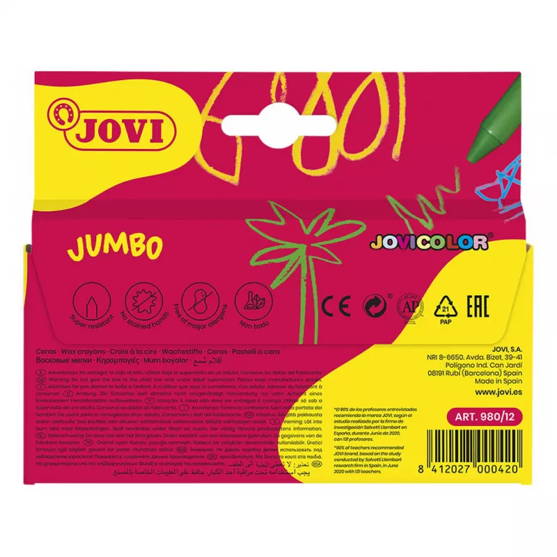 Jovi Ceras Jumbo colores surtidos pack de 12