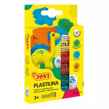 JOVI Plastilina pasta de modelar colores surtidos 6 colores de 15g cada uno, total 90g