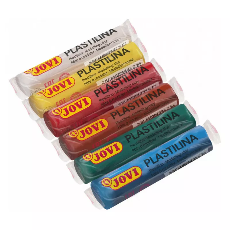 JOVI Plastilina pasta de modelar colores surtidos 6 colores de 15g cada uno, total 90g