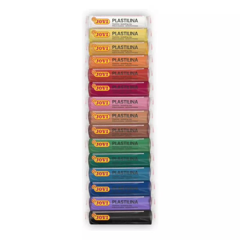 JOVI Plastilina pasta de modelar colores surtidos 15 colores de 15 g