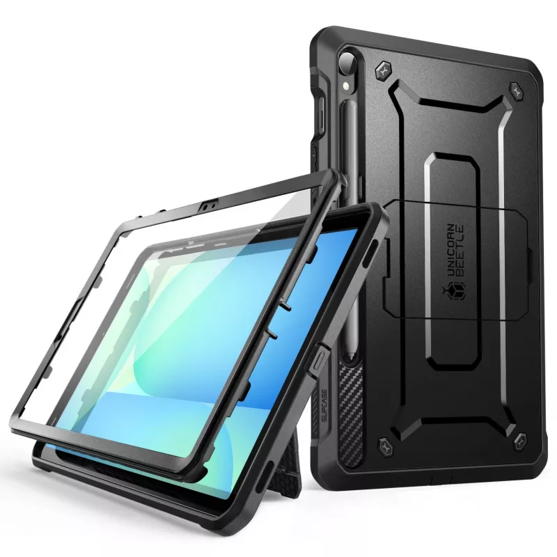 Supcase Unicorn Beetle Pro para Samsung Galaxy Tab S9 / S9 FE / S10 FE / S10 Lite, Negro