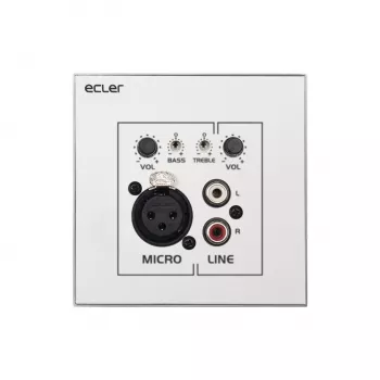 Kindermann WPaMIX-T Panel de pared XLR/RCA Volumen/Mezclador