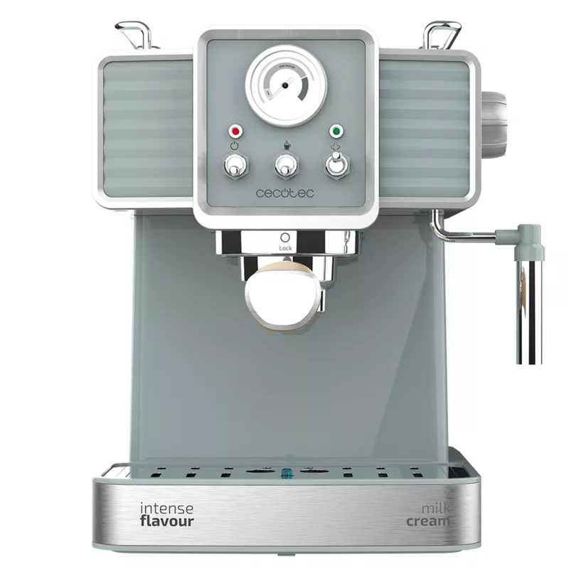 Cecotec Power Espresso 20 Tradizionale cafetera espresso, 20 bar, 850 W, 1,5 l, negro/plata