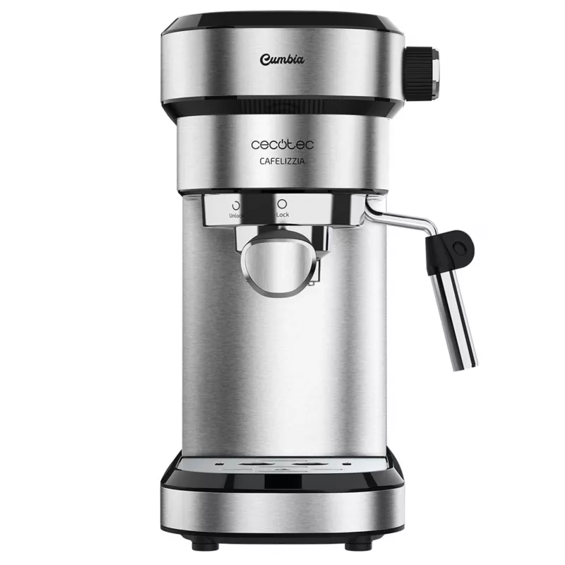Cecotec Cafelizzia 790 Steel cafetera espresso semiautomática, 20 bar, 1350 W, acero inoxidable