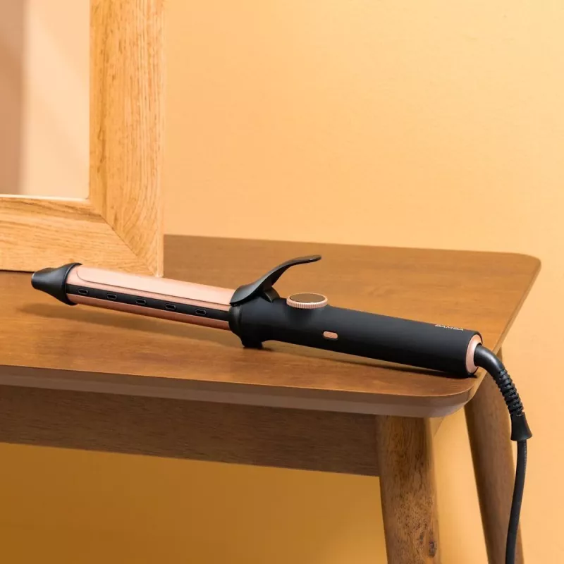 Cecotec SurfCare Curly Hair Curler 25mm Rizador de cerámica con keratina y aceite de argán 120-200°C pantalla LCD 40W