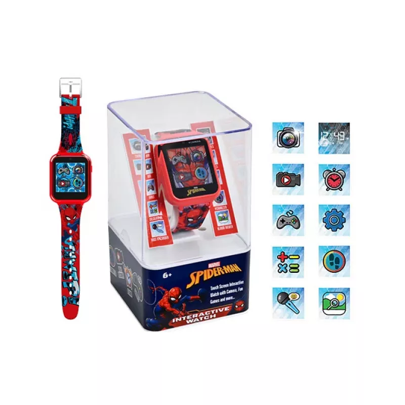 Reloj electrónico LCD infantil KIDS Spider-Man para niños con juegos y cámara SPD4588J