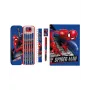 Set de papelería escolar 11 en 1 infantil Spider-Man con estuche, lápices de colores, cuaderno A5 y más