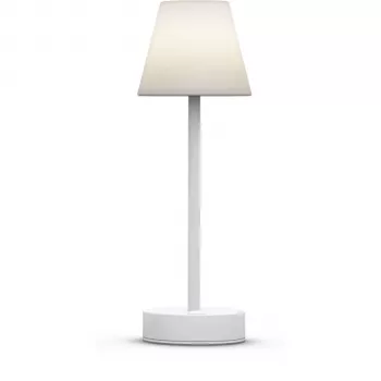 New Garden Lola Slim 30 lámpara de mesa con batería blanca