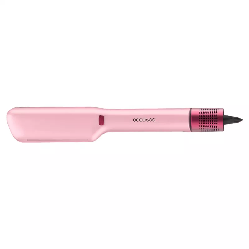 Cecotec Air Lisse Cotton Candy plancha de aire caliente 1000W cerámica con keratina y aceite de argán, 3 niveles de temperatura, tecnología de iones anti-frizz, cable 360°, apagado automático, rosa/blanco