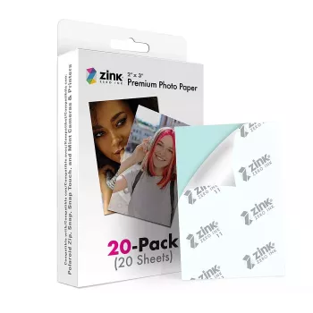 Papel fotográfico ZINK Premium 2x3 20 hojas brillante
