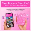 Impresora de fotos instantánea KODAK Step Slim Barbie - Bluetooth 5.0, tecnología ZINK Zero Ink, impresiones 2x3 inch, Barbie rosa