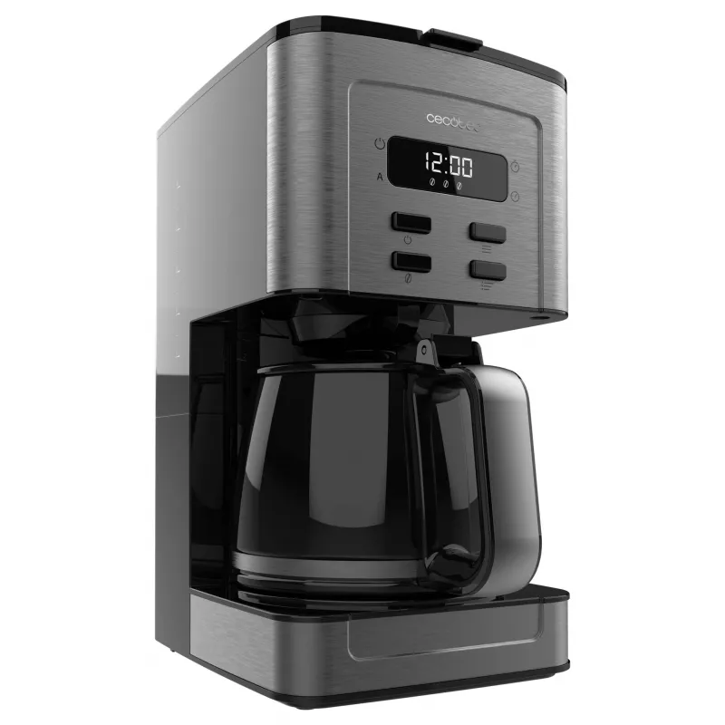 Cecotec Coffee 66 Time Cafetera de filtro 950W 1,5L 12 tazas LCD temporizador Acero inoxidable
