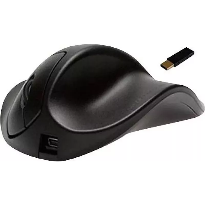 Hippus HandShoeMouse Right Medium - ratón vertical - para diestros - láser - 3 botones - inalámbrico - receptor USB