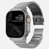 NOMAD Titanium Band V3 - Pulsera de metal Natural Titanium Brushed para Apple Watch 46mm/49mm