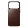 NOMAD Modern Leather Case para iPhone 17 Pro - piel Horween Rustic Brown con MagSafe