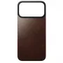 Nomad Modern Leather Back Case para Apple iPhone 17 Pro Max, compatible con MagSafe, piel Horween flor entera, Rustic Brown