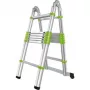 FIELDMANN FZZ 4006 Escalera telescópica - 3,8 m, 13 peldaños, capacidad de carga 150 kg, aleación de aluminio