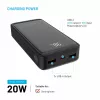 Fixed Zen2 20 Powerbank, 20000 mAh, PD 20 W, pantalla LCD, negro