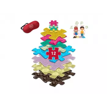 Muffik Set de esterilla sensorial ortopédica 13 en 1 puzzle juego táctico MFK-070