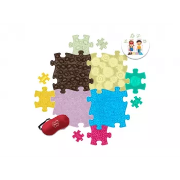Muffik Set de esterilla sensorial ortopédica 13 en 1 puzzle juego táctico MFK-070