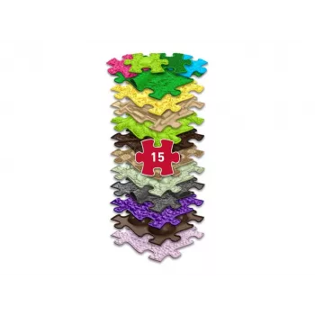 MUFFIK Set de esterilla sensorial ortopédica 15 en 1, piezas puzzle entrelazadas para corregir pies valgos, 15 piezas, multicolor