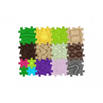 MUFFIK Set de esterilla sensorial ortopédica 15 en 1, piezas puzzle entrelazadas para corregir pies valgos, 15 piezas, multicolor