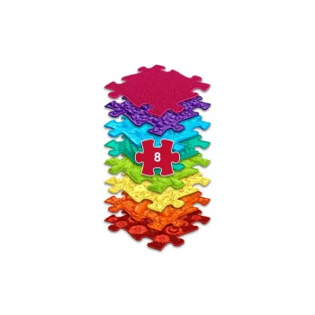 Muffik Set de esterilla sensorial ortopédica 8 en 1 arcoíris 8 esterillas puzzle sensorial Muffik / Rainbow / MFK-079