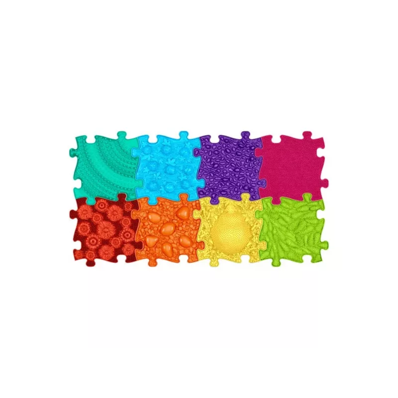 Muffik Set de esterilla sensorial ortopédica 8 en 1 arcoíris 8 esterillas puzzle sensorial Muffik / Rainbow / MFK-079