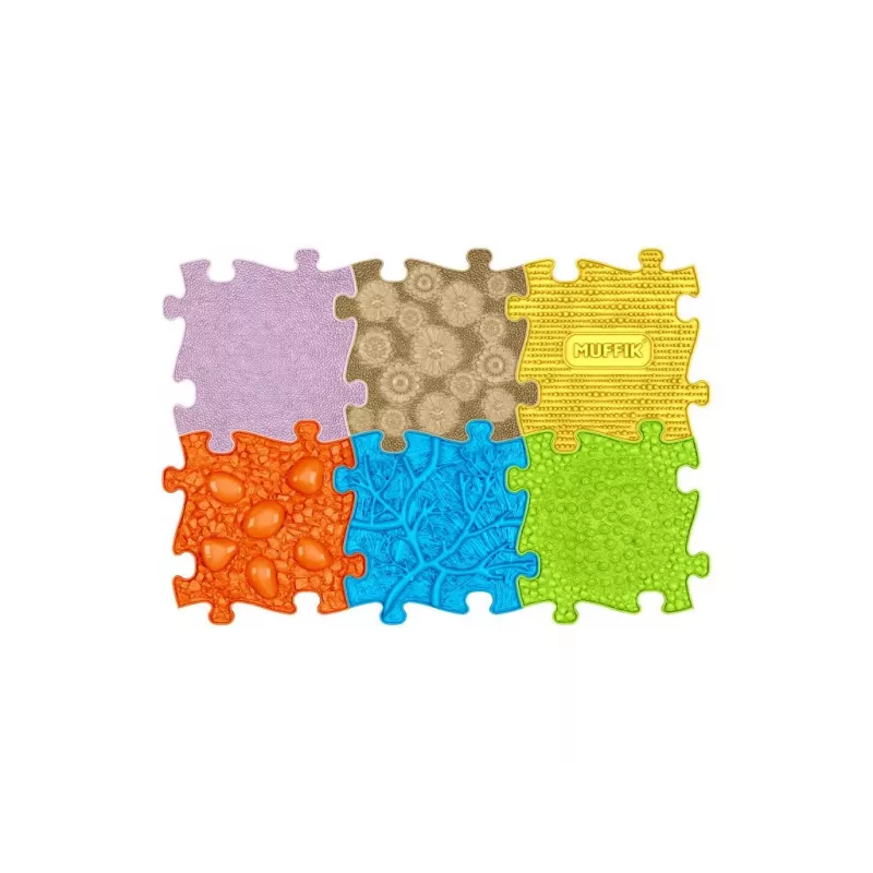 Esterilla puzzle sensorial ortopédica 6 en 1 Medium 6 piezas Muffik MFK-023-01