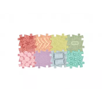 Muffik Set de esterilla sensorial ortopédica 8 en 1 arcoíris 8 piezas puzzle esterilla sensorial MFK-106
