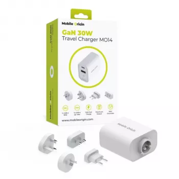 Mobile Origin Cargador de viaje 30W MO14 EU/USA/UK/AUS