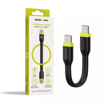 Mobile Origin Compact Cable USB-C a USB-C negro 10 cm