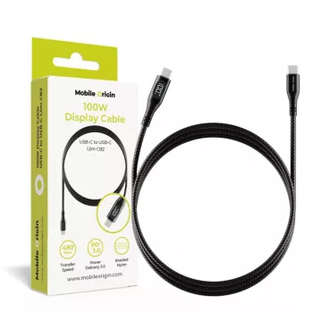 Mobile Origin Cable con pantalla 100W USB-C a USB-C CB2 1,5m