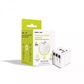 Mobile Origin Adaptador de viaje PW30 EU/UK/US/AUS, Blanco