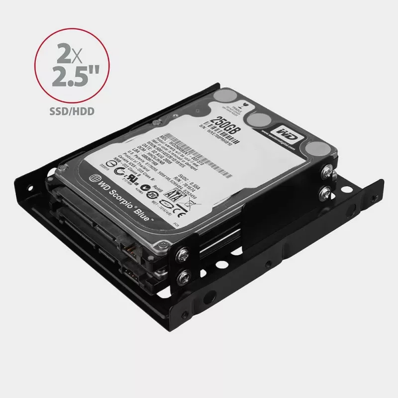 AXAGON RHD-225 Marco de montaje para 2x unidades de 2,5