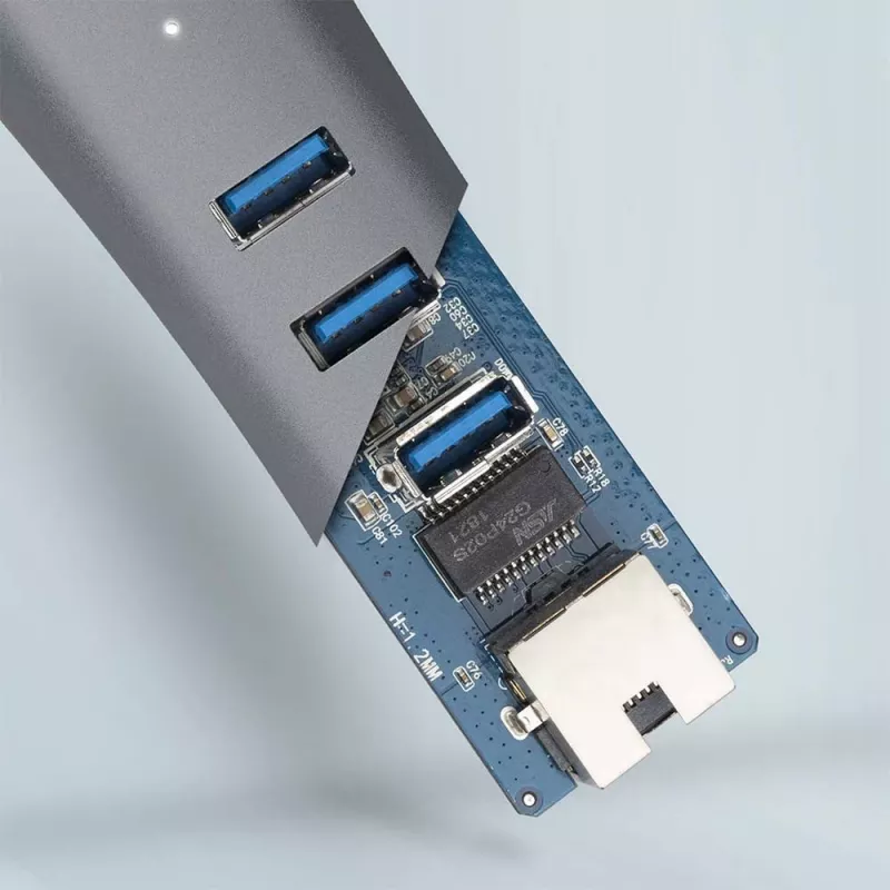 AXAGON HMA-GL3AP Hub multipuerto USB 3.0 Type-A Gbit LAN 3x USB-A