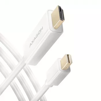 AXAGON Cable adaptador Mini DisplayPort a HDMI 4K/30 Hz 1,8 m Blanco