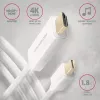 AXAGON Cable adaptador Mini DisplayPort a HDMI 4K/30 Hz 1,8 m Blanco