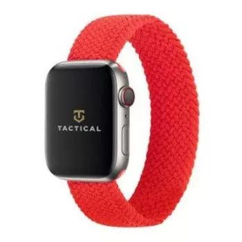 Correa táctica trenzada para Watch 1/2/3/4/5/6/7/SE 42/44/45mm talla M roja