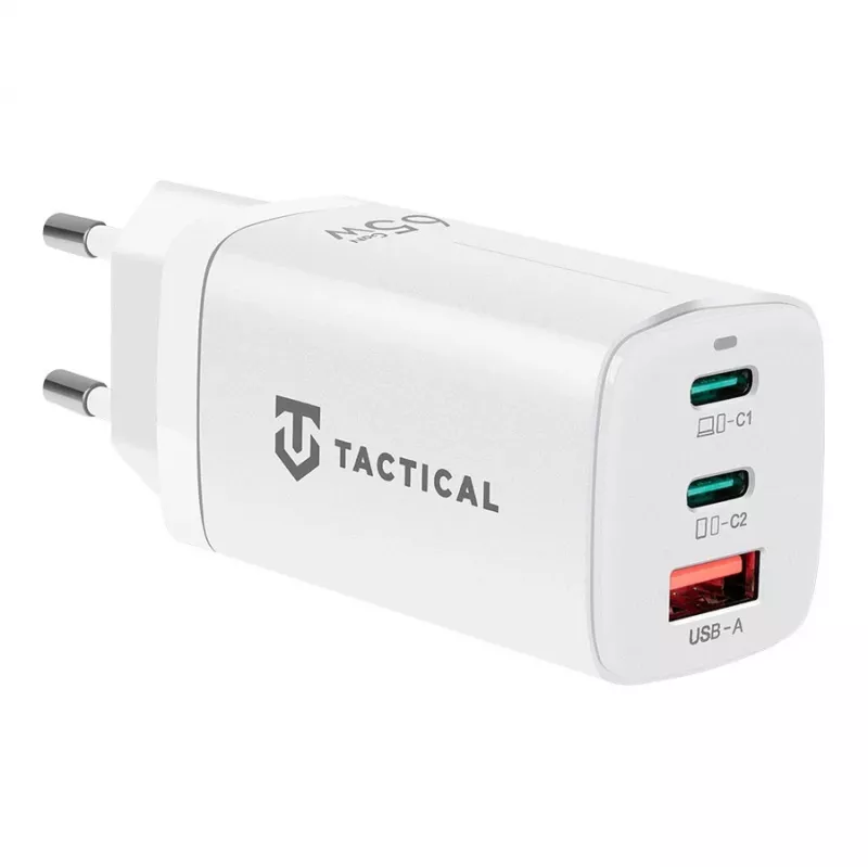 Tactical Adapter FlashBang GaN blanco Cargador USB-C 65W