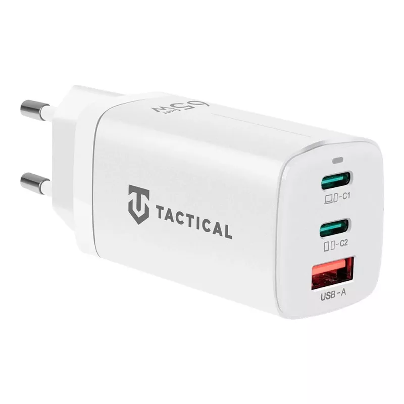 Tactical Adapter FlashBang GaN blanco Cargador USB-C 65W