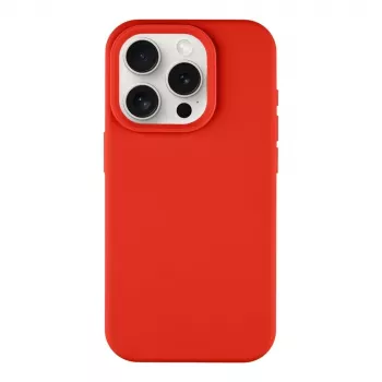 Tactical Funda trasera Velvet Smoothie para iPhone 15 Pro - Rojo chili